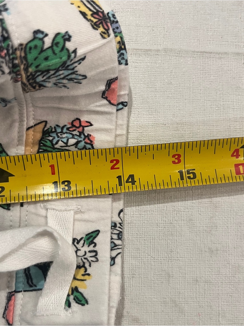 Sleepsense White Pajama capri Pants with Colorful Cactus & succulent Plant Print - Picture 6 of 7